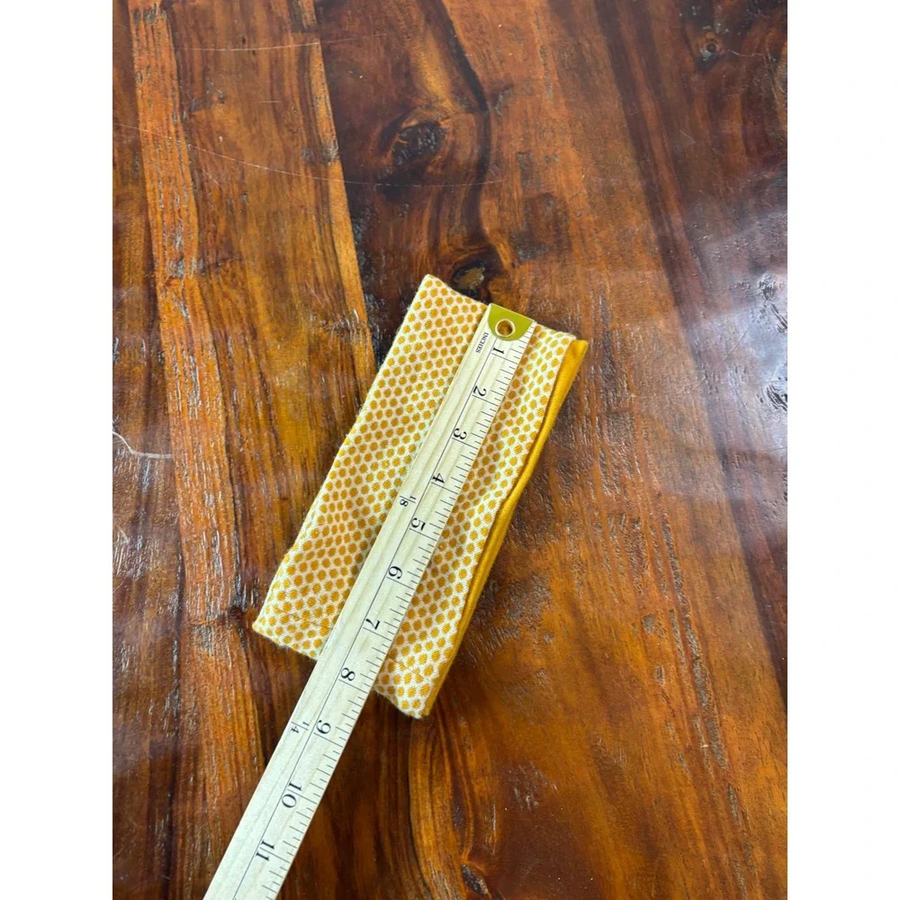 Smartwool Merino Wool Reversible Headband Mustard Yellow Honeycomb Dot Pattern